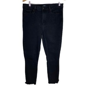 PAIGE Margot Crop Frayed‎ Hem Black Jeans